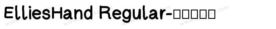 ElliesHand Regular字体转换
